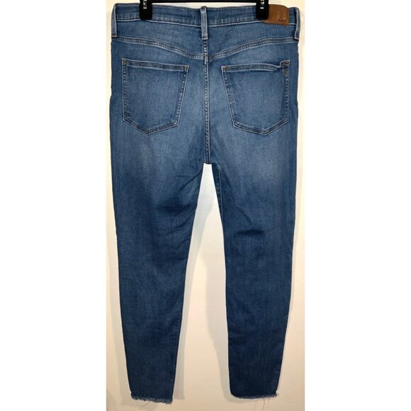 Madewell High-Waisted Womens Denim Jeans With Raw Hem & Five-Pocket Design - Picture 2 of 4